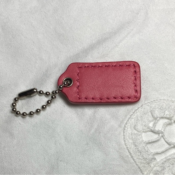 Coach Fuchsia Leather Hangtag/Keychain - Picture 2 of 2